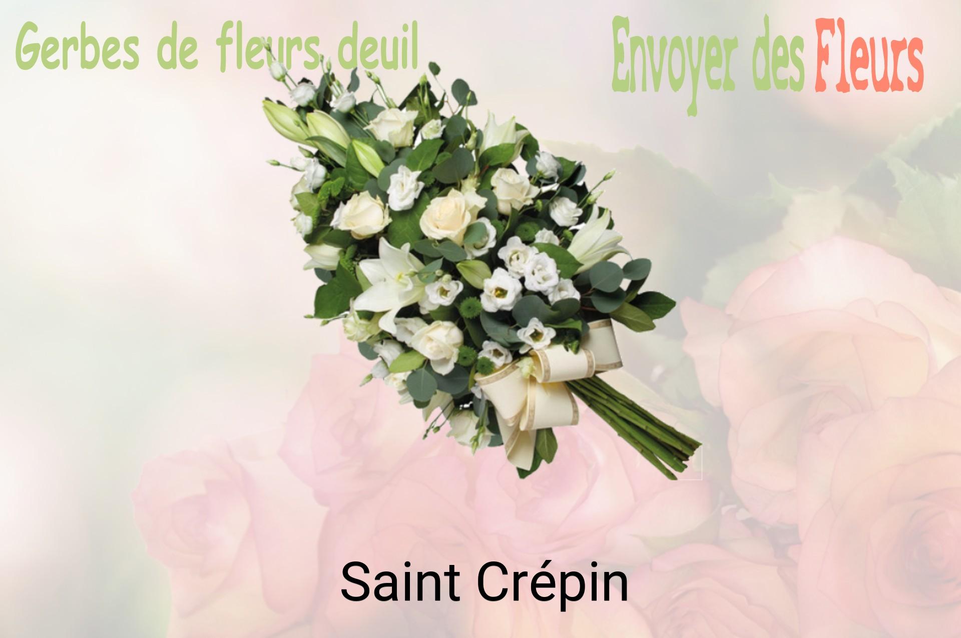 Gerbe de fleurs de deuil livrée à Saint-Crépin